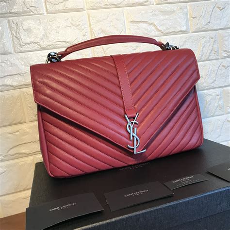 ysl college bag red|ysl college bag diamond.